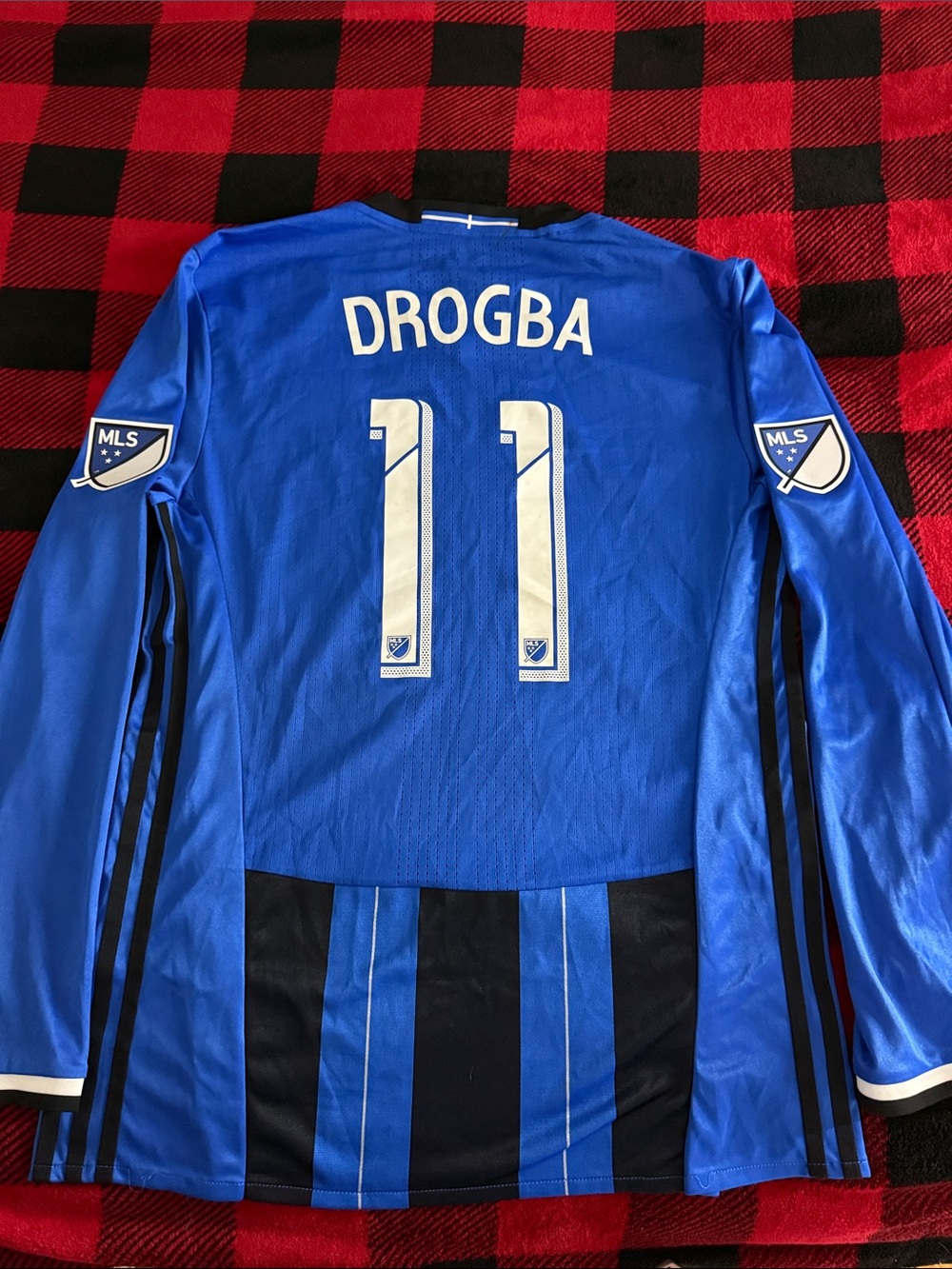 RARE Montreal Impact #11 Didier Drogba MLS 2016 Adidas Long Sleeve Home Jersey
